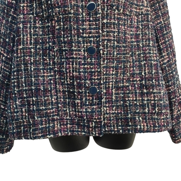 Draper's& Damon's Multi Colors Tweed Blazer Jacket Size PL NWOT - Picture 4 of 9